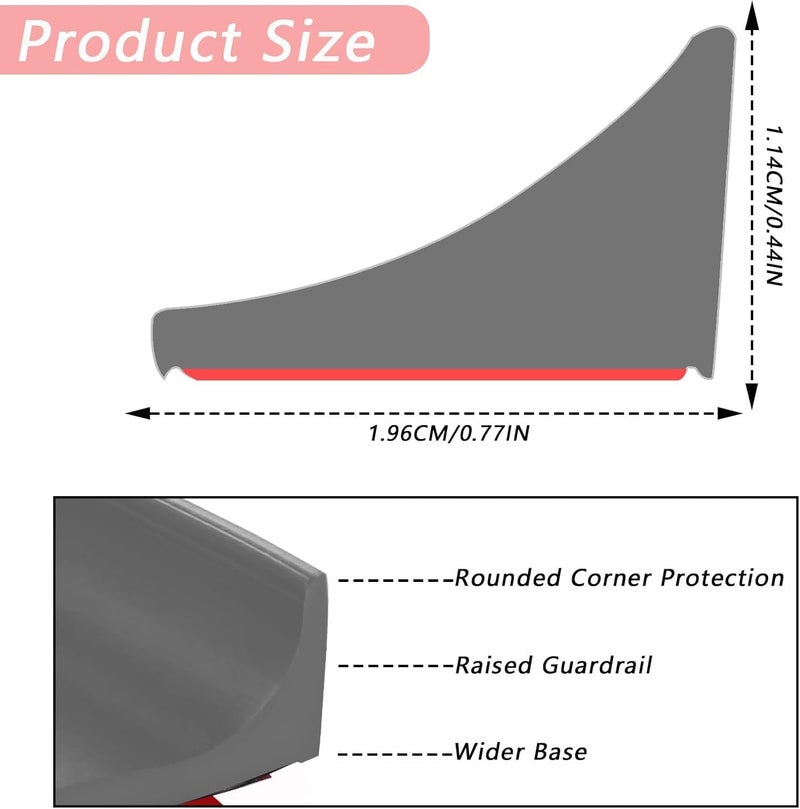 Aecsze 78 Inch Shower Threshold Water Dam, Silicone Barrier Shower Door Bottom Seal Strip, Self Adhesive Waterproof Barrier, for Kitchen Countertop Sink, Cooktop, Bathroom (Grey) - Image 2